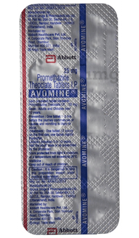 Avomine Tablet View Uses Side Effects Price And Substitutes 1mg