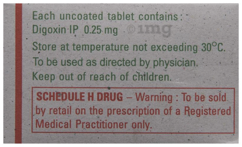 Lanoxin tablets . 25 mg
