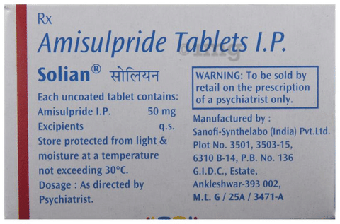 Solian 50mg Tablet View Uses Side Effects Price And Substitutes 1mg