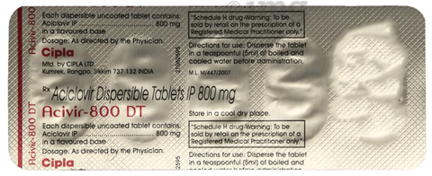 Aciclovir tablets 800 mg