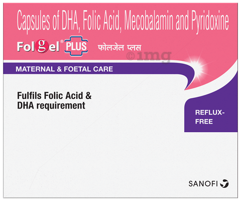 Folgel Plus Folic Acid with DHA Supplement Capsule: Buy strip of 15  capsules at best price in India | 1mg