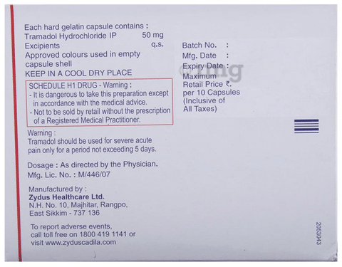 Tramadol 50 mg zydus