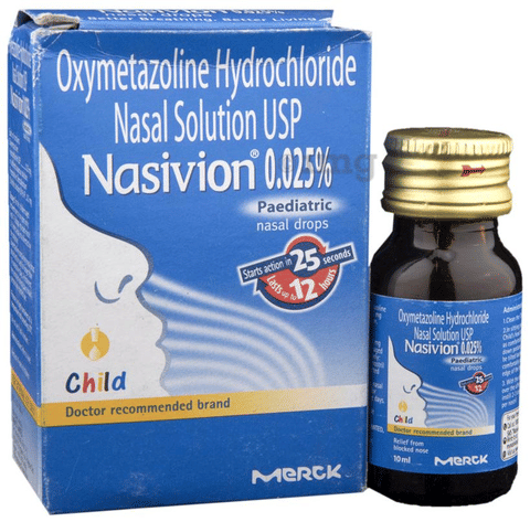 Nasivion 0 025 Paediatric Nasal Drops Buy Bottle Of 10 Ml Nasal Drops At Best Price In India 1mg