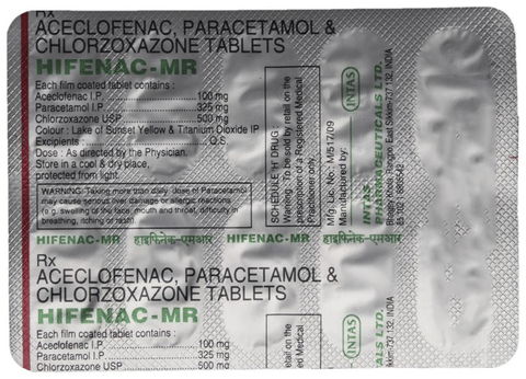 Hifenac Mr Tablet View Uses Side Effects Price And Substitutes 1mg