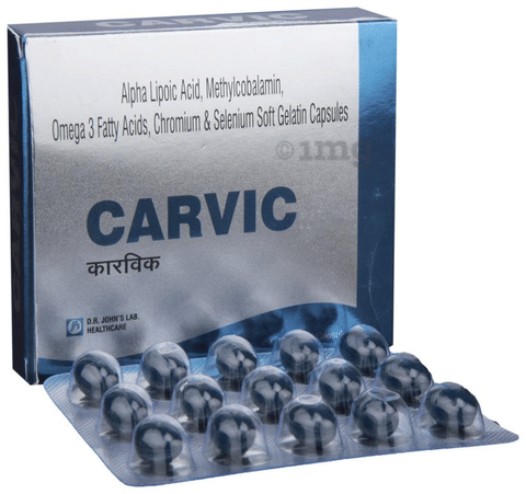 Carvic Soft Gelatin Capsule Buy Strip Of 15 Soft Gelatin Capsules At Best Price In India 1mg