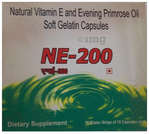 Ne 0 Vitamin E And Evening Primrose Oil Soft Gelatin Capsule Buy Strip Of 10 Soft Gelatin Capsules At Best Price In India 1mg