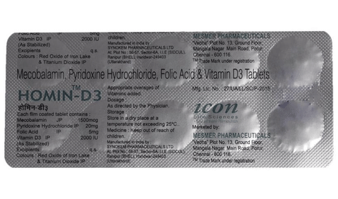 Homin D3 Tablet Buy Strip Of 10 Tablets At Best Price In India 1mg