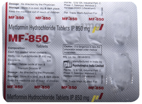 Mf 850 Tablet View Uses Side Effects Price And Substitutes 1mg