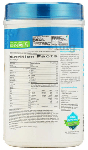 GNC Total Lean Shake 25 French Vanilla: Buy bottle of 1.83 lb ...