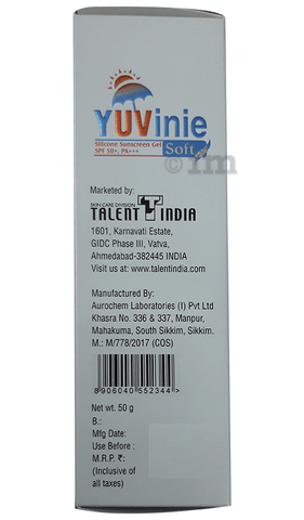 Yuvinie Soft Sun Screen Gel Buy Tube Of 50 Gm Gel At Best Price In India 1mg