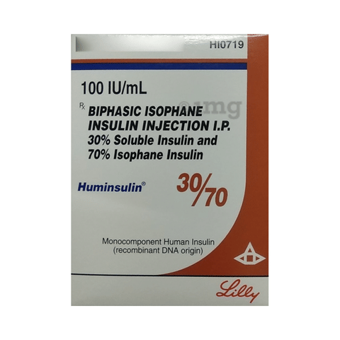Huminsulin 30 70 100iu Ml Cartridge 3ml View Uses Side Effects Price And Substitutes 1mg