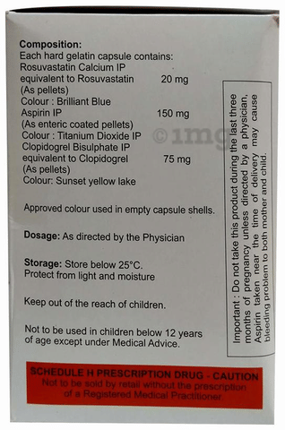 Rosutor Gold 20 150 Capsule View Uses Side Effects Price And Substitutes 1mg