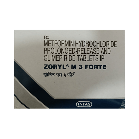 Zoryl M 3 Forte Tablet Pr View Uses Side Effects Price And Substitutes 1mg