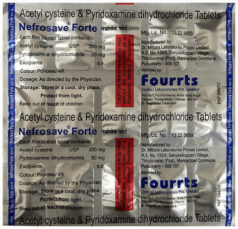 Nefrosave Forte Tablet View Uses Side Effects Price And Substitutes 1mg