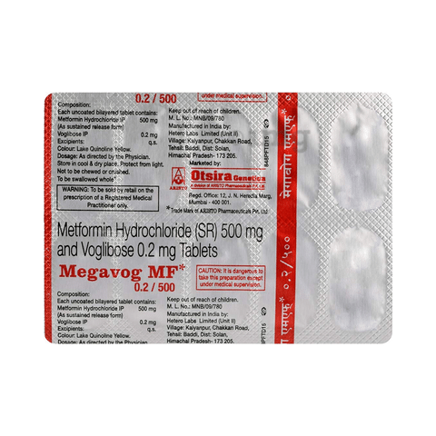 Megavog Mf 0 2 500 Tablet Sr View Uses Side Effects Price And Substitutes 1mg