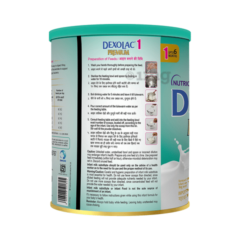 Dexolac Premium 1 Infant Formula Buy Tin Of 400 Gm Powder At Best Price In India 1mg