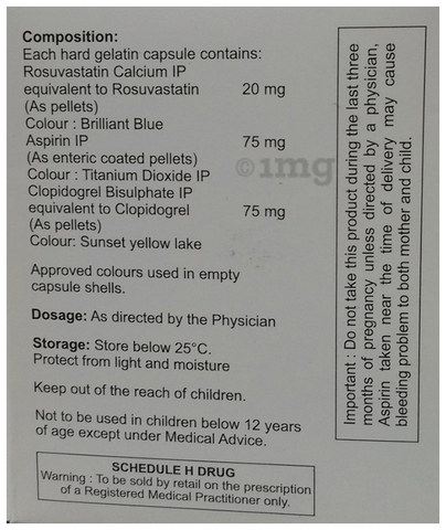 Rosutor Gold 20 75 Capsule View Uses Side Effects Price And Substitutes 1mg