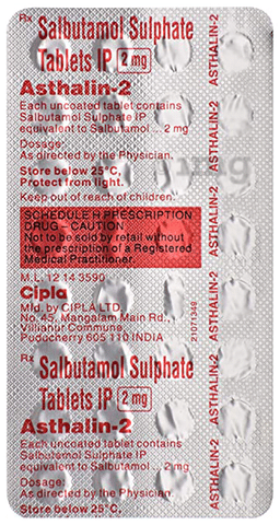 Salbutamol 2mg price