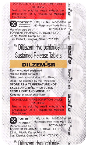diltiazem 90 mg sr
