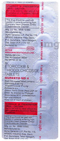 Nureeto Mr 4 Tablet View Uses Side Effects Price And Substitutes 1mg