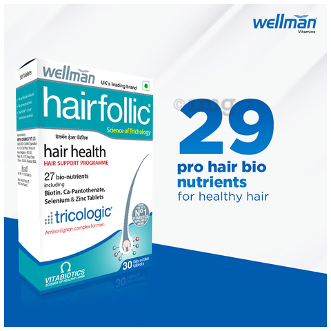 Wellman Hairfollic Hair Supplement Tablet Buy Box Of 30 Tablets At Best Price In India 1mg