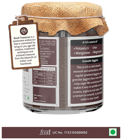 Rural Treasures Granular Jaggery Powder: Buy jar of 250 gm ...