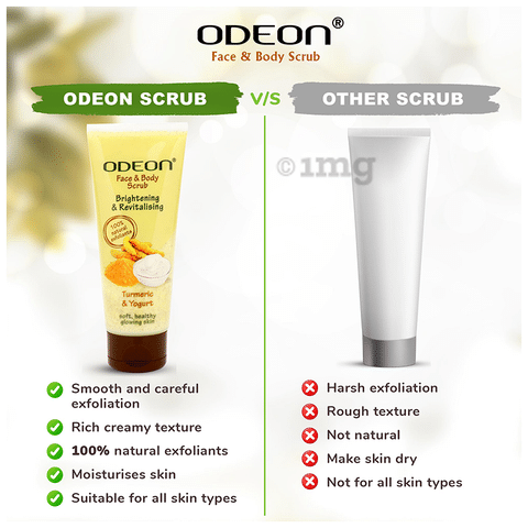 Odeon Turmeric Yogurt Face Body Scrub Buy Tube Of 100 Ml Scrub At Best Price In India 1mg