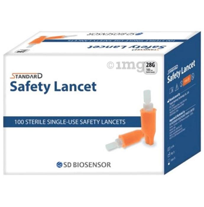 Standard Safety Lancet 28G Buy box of 100 lancets at best price in