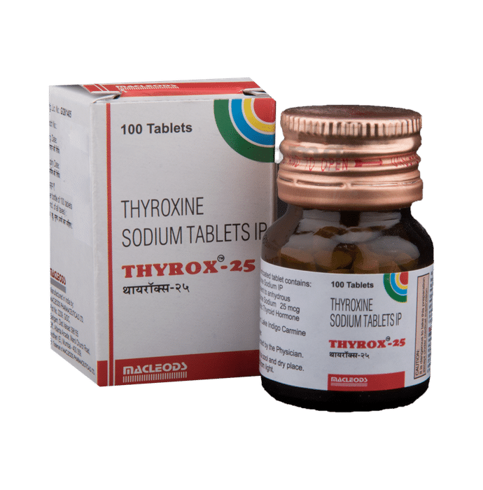 Thyrox 25 Tablet View Uses Side Effects Price And Substitutes 1mg