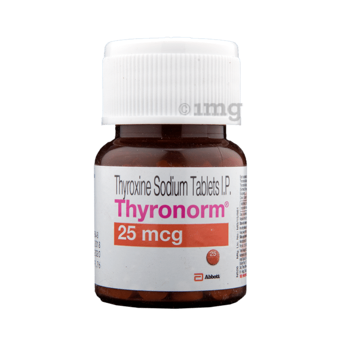 Thyronorm 25mcg Tablet View Uses Side Effects Price And Substitutes 1mg