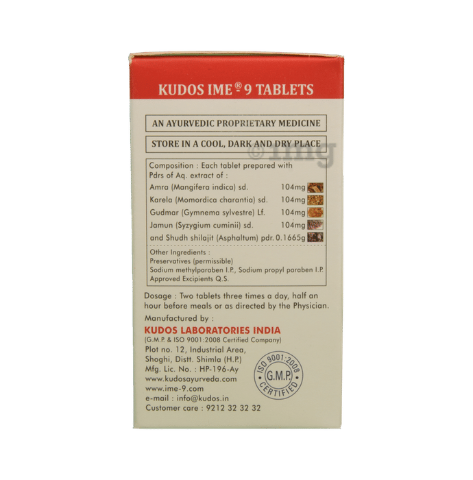 Ime 9 Tablet Buy Bottle Of 60 Tablets At Best Price In India 1mg
