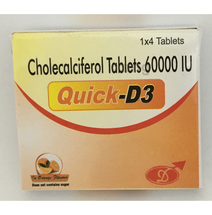 Quick D3 Tablet Buy strip of 4 tablets at best price in India 1mg