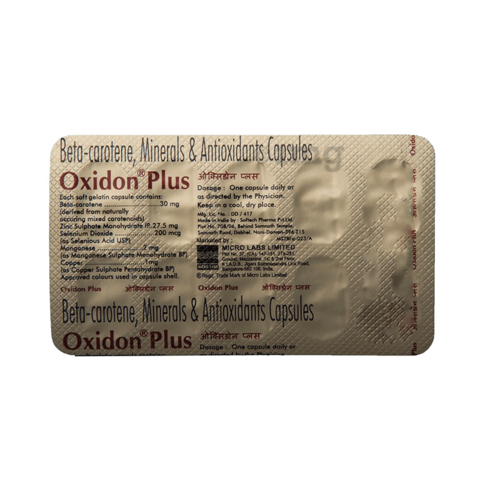 Oxidon Plus Capsule Buy Strip Of 10 Capsules At Best Price In India 1mg