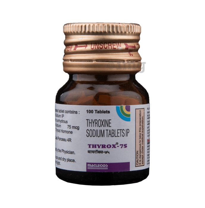 Thyrox 75 Tablet View Uses Side Effects Price And Substitutes 1mg