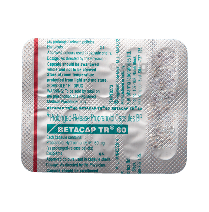 Betacap Tr 60 Capsule View Uses Side Effects Price And Substitutes 1mg