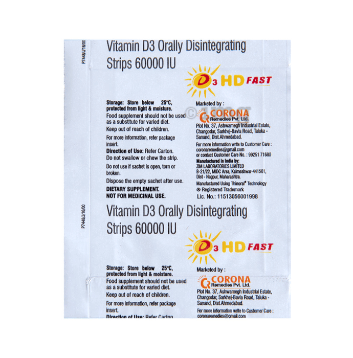 D3 Hd Fast Disintegrating Strip Buy Packet Of 1 Disintegrating Strip At Best Price In India 1mg