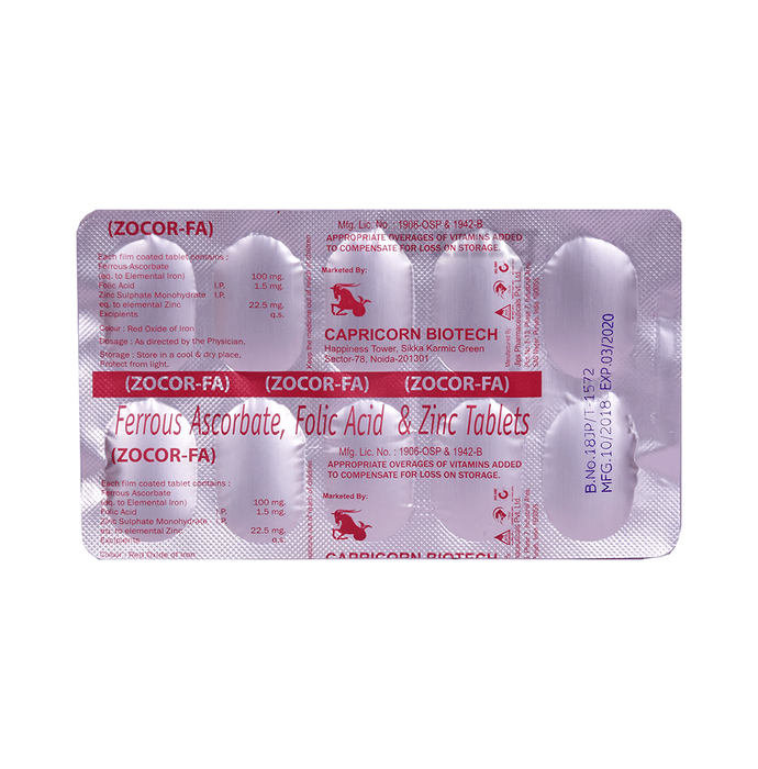 Zocor Fa Tablet Buy Strip Of 10 Tablets At Best Price In India 1mg
