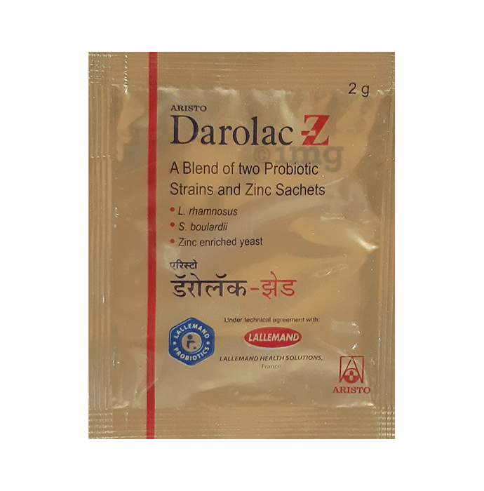 Darolac Z Sachet 2gm Buy Packet Of 10 Sachets At Best Price In India 1mg