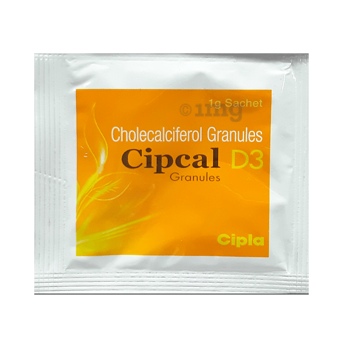 Cipcal D3 Granules Buy Sachet Of 1 Gm Granules At Best Price In India 1mg