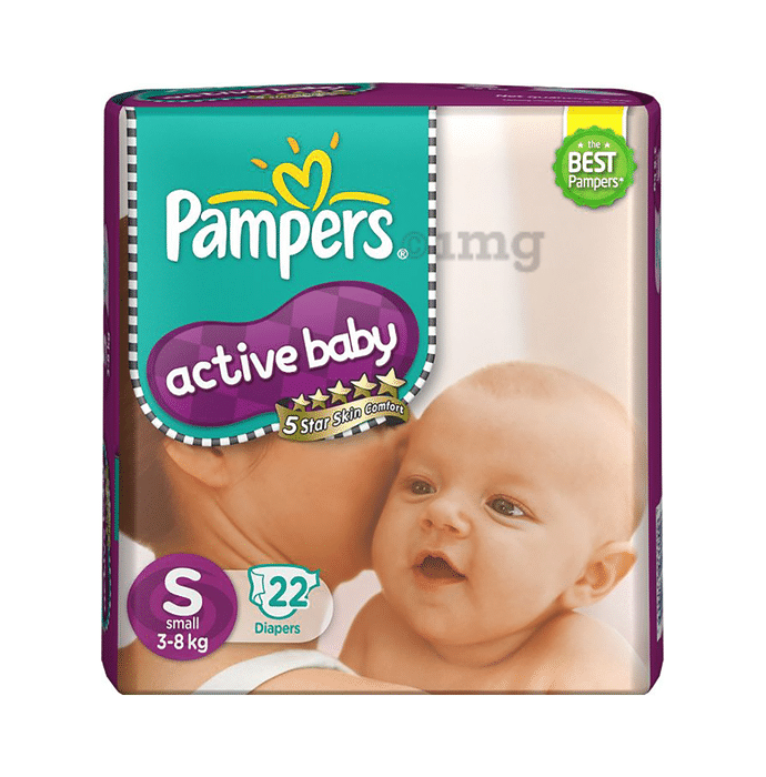 Regenachtig In Ingang Pampers Active Baby Diaper Small: Buy packet of 22 diapers at best price in  India | 1mg