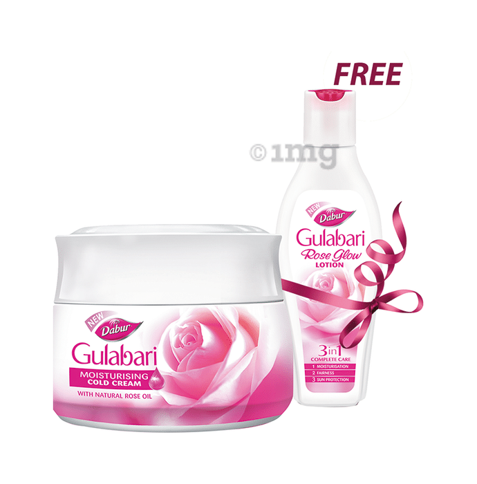 Dabur Gulabari Cold Cream With Gulabari Lotion 50ml Free Buy Jar Of 100 Gm Cream At Best Price In India 1mg