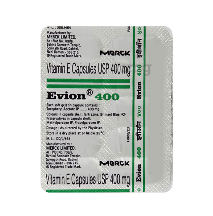 Evion 400mg Capsule Buy Strip Of 10 Capsules At Best Price In India 1mg