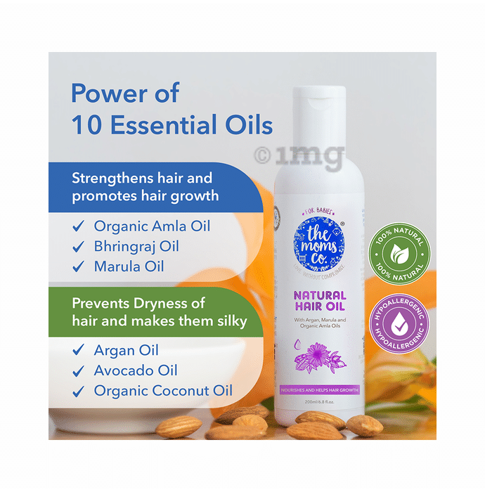 The Moms Co Natural 10 In 1 Baby Hair Oil Buy Bottle Of 100 Ml Oil At Best Price In India 1mg