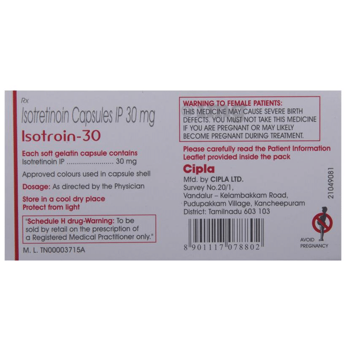 Isotretinoin 30 mg cost