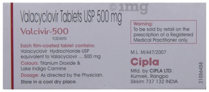 valacyclovir tablets price in india