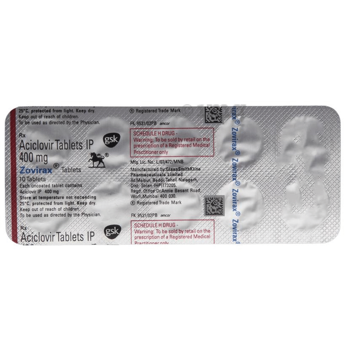 Zovirax 400mg tablets
