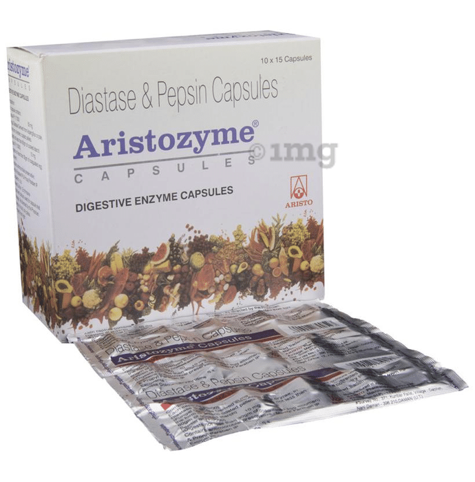 Aristozyme Capsule Buy strip of 15 capsules at best price in India 1mg