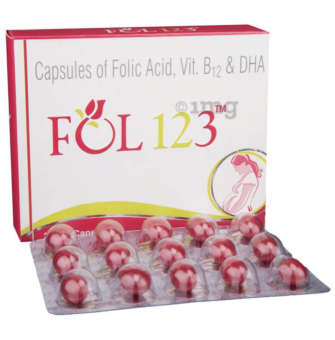 Fol 123 Soft Gelatin Capsule Buy Strip Of 15 Soft Gelatin Capsules At Best Price In India 1mg