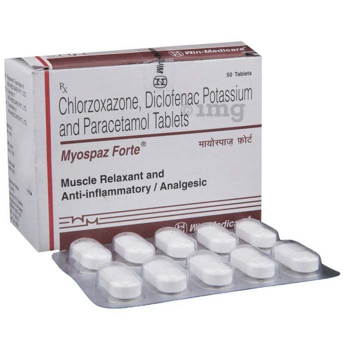 Myospaz Forte Tablet View Uses Side Effects Price And Substitutes 1mg