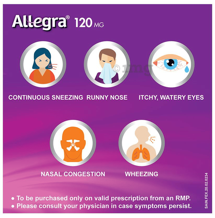 Allegra 1mg Tablet View Uses Side Effects Price And Substitutes 1mg